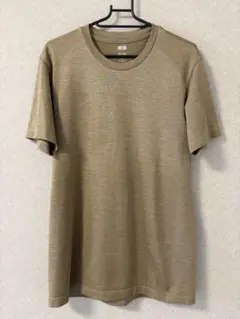 ユニクロ　ドライEX クルーネックTシャツ　メンズ　M ベージュ