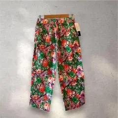 【新品】2点セット　七分丈カジュアルパンツ（M-L）ウエストゴム　花柄　薄手