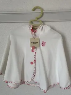 【新品未使用】ミキハウス ポンチョ 薄手 うさぎ