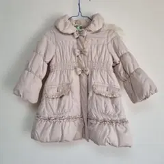 エニファム　薄いピンクの中綿コート 100cm