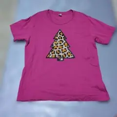 USA古着　 ALTERNATIVE ヒョウ柄クリスマスツリーTシャツ Lのサムネイル
