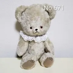 No.671 テディベア　BD 2026.1.7 ライトベージュ×つけ襟