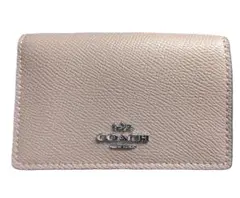 美品 COACH コーチ 名刺入れ カードケース レザー ベージュ 87254