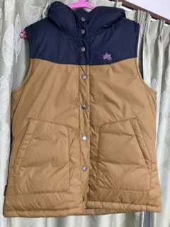 黒 インナーダウンベスト レディース