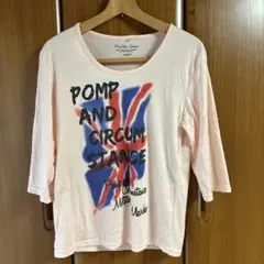 メンズ　ピンク　七分袖　Tシャツ　ロンT