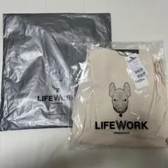 LIFEWORK ライフワーク ウーブンソフト 8分丈ワイドパンツ STONE