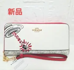 COACH×Disney C7800 ミッキー アート柄 ホワイト 長財布 - メルカリ