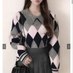 アーガイル ニット