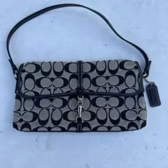 COACH コーチ シグネチャー ハンドバッグワンショルダー ブラック