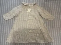 新品　SaMnsa Mos2 Lagom チェック柄セーラーワンピース M