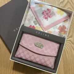 セリーヌ　ティッシュケースセット　ティッシュケース　ハンカチ