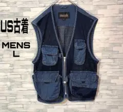 【ヴィンテージ】Aburaysia メッシュベストLフィッシングフェスアウトドアのサムネイル