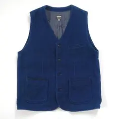 MOMOTARO JEANS 刺し子 ベスト インディゴ 濃紺 42