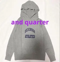 and quarter アンドクウォーター パーカー グレー FREE SIZE