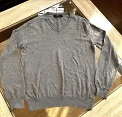 J.CREW Vネック ニット コットンカシミア　セーター グレー Sのサムネイル