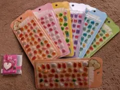 【新品】ハッピーぷくぷくキャンディシール 全6種+オマケ1種+ミニミニシール帳