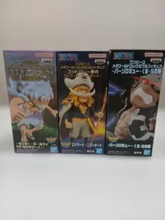 新品未開封 ワンピース メガワールドコレクションダブルフィギュア 3点 ルフィ