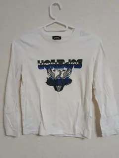 ☆DIESEL ホワイト グラフィックプリント 長袖カットソー