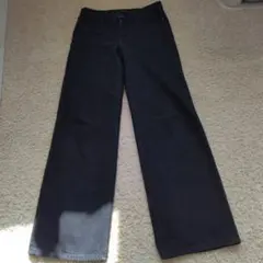 UNIQLO バギージーンズ（丈長め81.5cm）DARK GRAY 23インチ