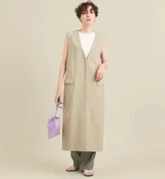 BY　ジャンパースカート　ジレ -2WAY- ロングベストのサムネイル