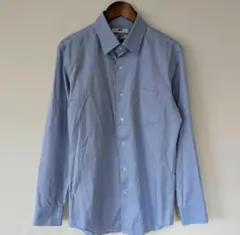 UNIQLOユニクロ スーパーノンアイロン スリムフィット シャツ ブルー