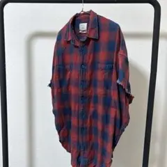 オンブレチェック シャツベスト