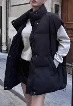 ノースリーブダウン　黒