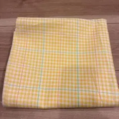 イエローとホワイトのギンガムチェック生地