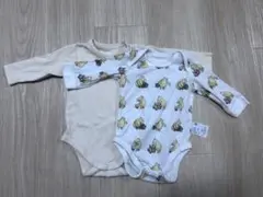 70㎝　ロンパース2枚セット　ディズニー くまのプーさん ボディスーツ