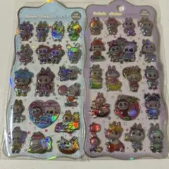 ラブブ オーロラシール ボンボンドロップシール 立体ぷくぷく 2枚