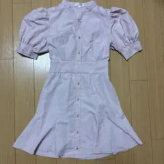 rienda ストライプ シャツワンピース 半袖