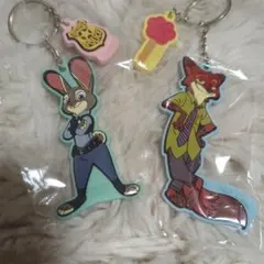 ズートピア ニック＆ジュディ ラバーキーホルダーセット