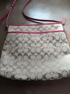 COACH ショルダーバッグ ベージュ/ピンク