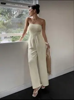 SHEIN オフショルダースリーブレスジャンプスーツ M
