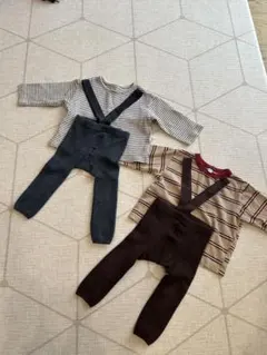 Funny Lazybones サスペンダー付きベビー服セット(Mサイズ)