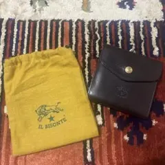 IL BISONTE ダークブラウン 二つ折り財布