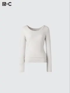 【新品未使用】極暖ヒートテックカシミヤブレンドUネックT ナチュラルMサイズ