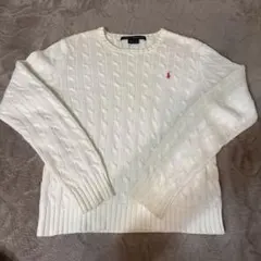 POLO RALPH LAUREN　ケーブルニット　白