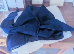 未使用品　藍染　リネン100　リボンストールのサムネイル