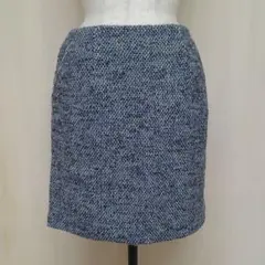 ROPE PICNIC ツイードミニスカート ブルー系 Ｓ