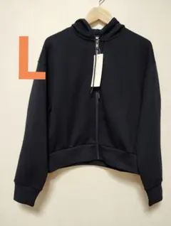 新品 ユニクロ ドライスウェットフルジップパーカ ネイビー L 今期