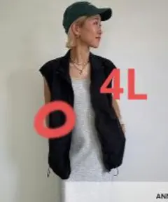 anna × add COLOR BIG ベスト 4L ブラック　しまむら