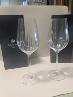 BOHEMIA クリスタルワイングラス 2個セット