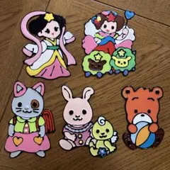 シルバニア等ぺたぺた焼き　窓デコレーション　5枚　メルヘンランド　平成レトロ