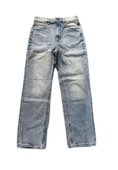 GU ライトブルー ストレートジーンズ ハイウエスト