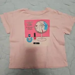 マーキーズ　ピンクの鏡と化粧品のTシャツ サイズ100のサムネイル