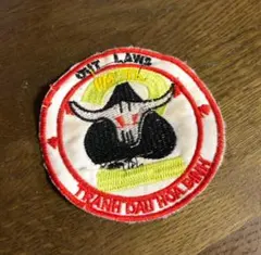 80年代〜90年代 ビンテージ ミリタリー ワッペン バッファロー柄 スペード