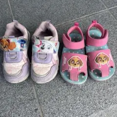 パウパトロール　光る靴　サンダル　15cm 2足セットのサムネイル