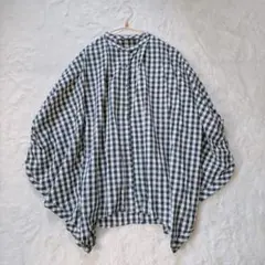 Ito fukuoka ギンガムチェック カシュクールブラウス ロング丈 未使用 