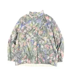 8LA1 80’s 花柄ジャケット　インポート　レトロガール　古着